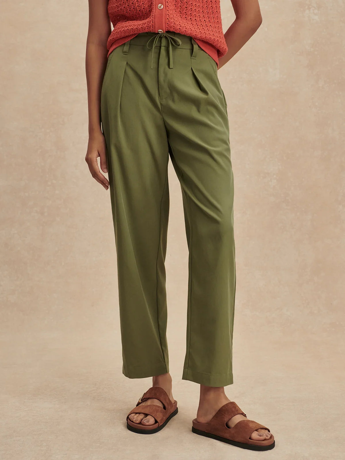 Soft Stretch Tapered Pleat Trouser Regular