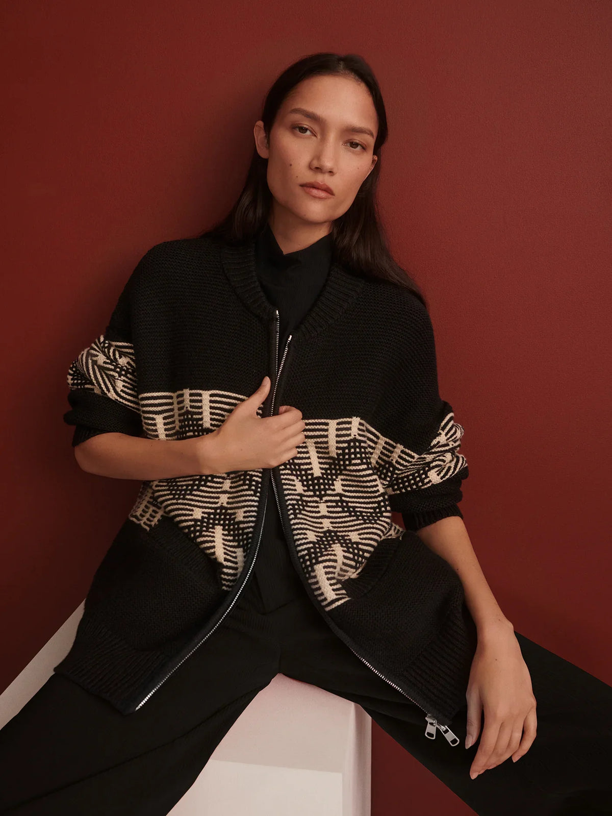 Linnea Fairisle Knit Jacket