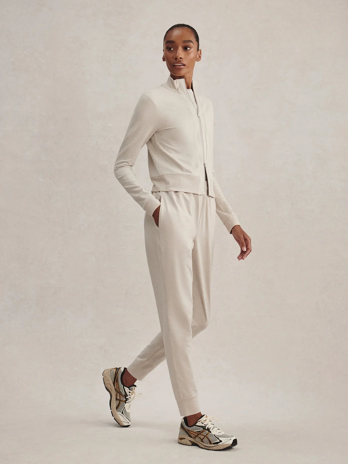 Rufus Cropped Zip Through Sweat