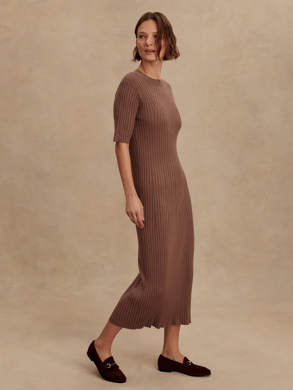 Maeve 2.0 Rib Knit Midi Dress