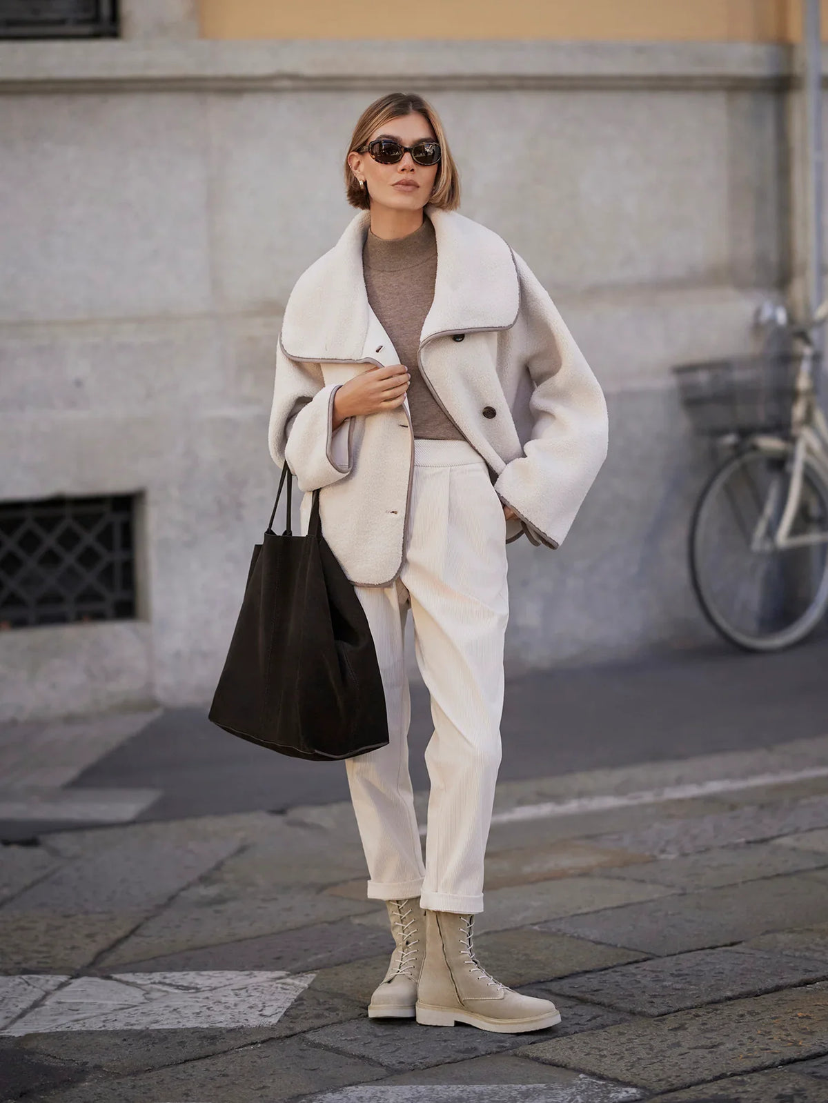 Romane Boxy Sherpa Jacket