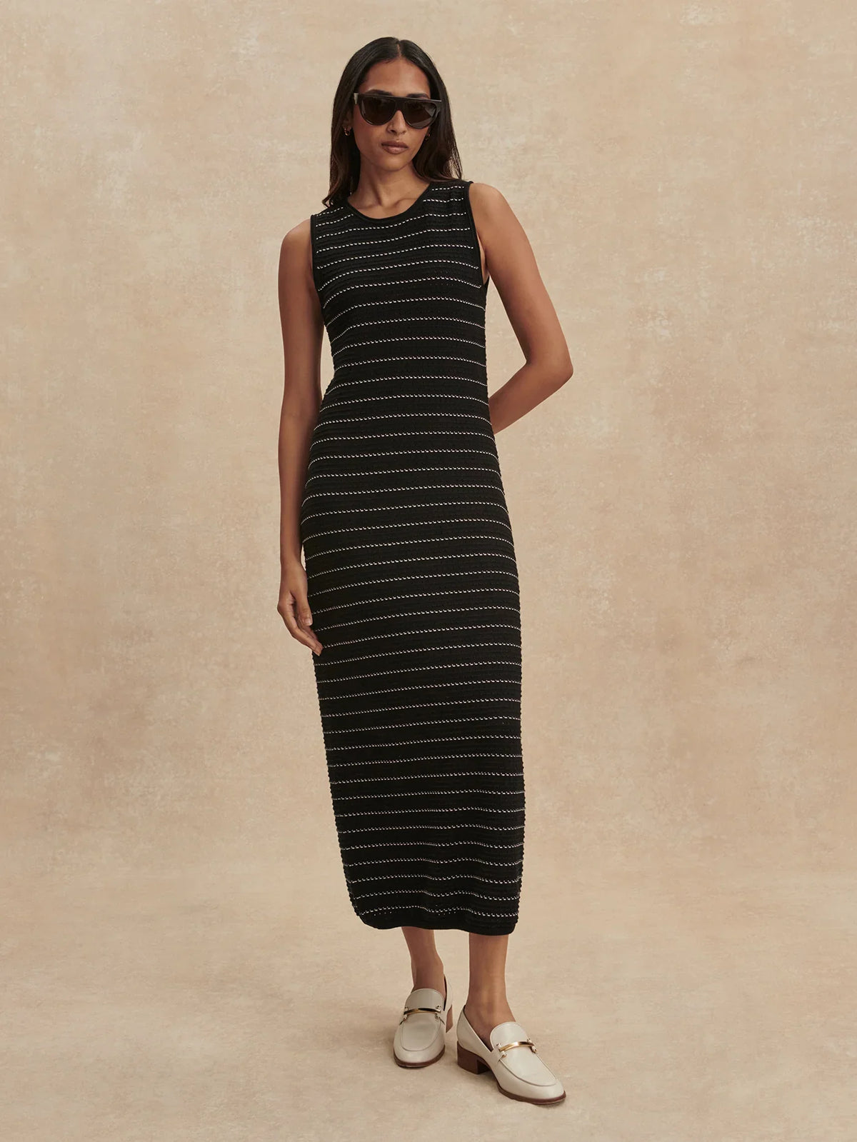 Beesley Stitch Knit Midi Dress