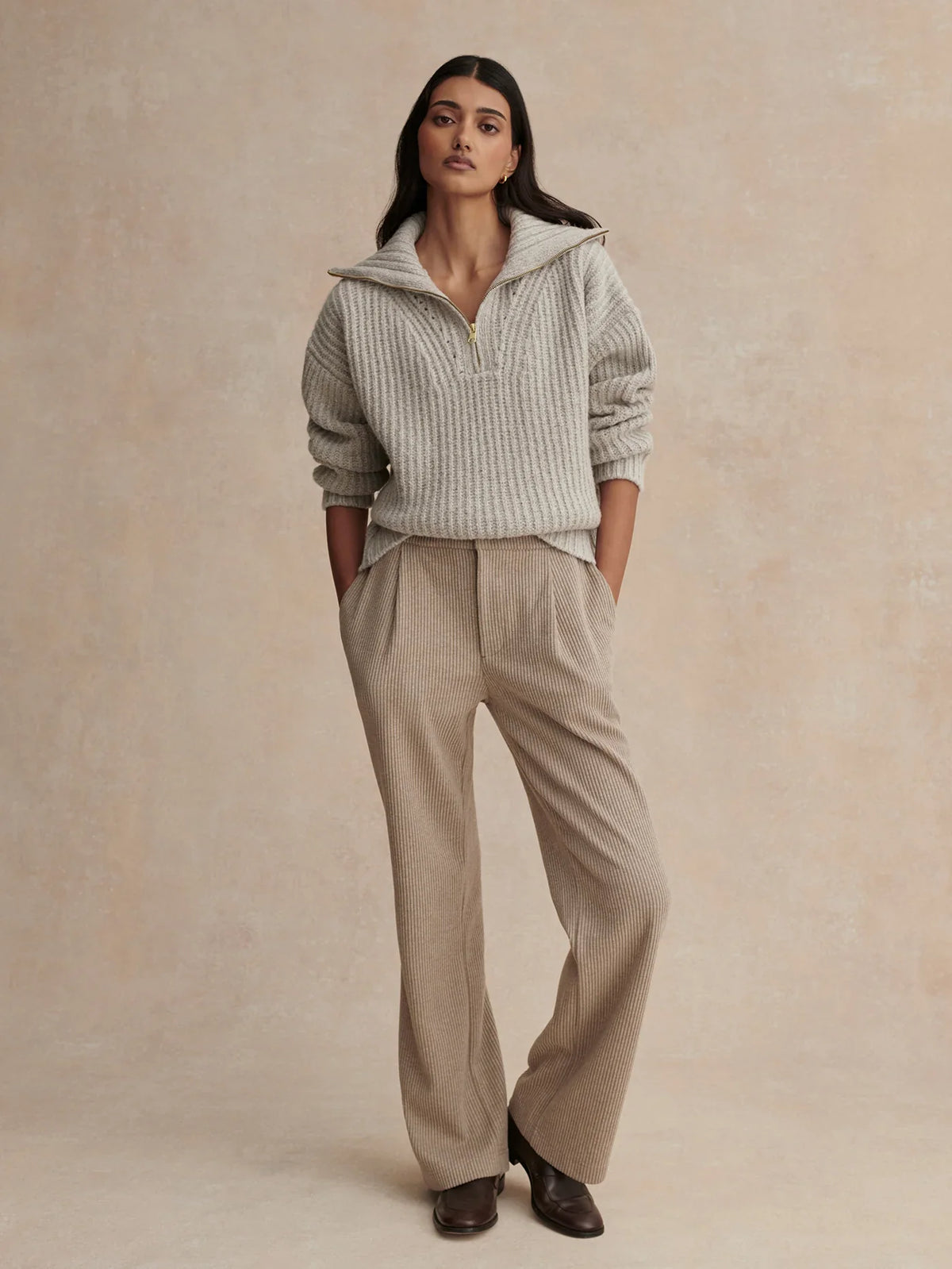 Flora Half Zip Soft Sweater