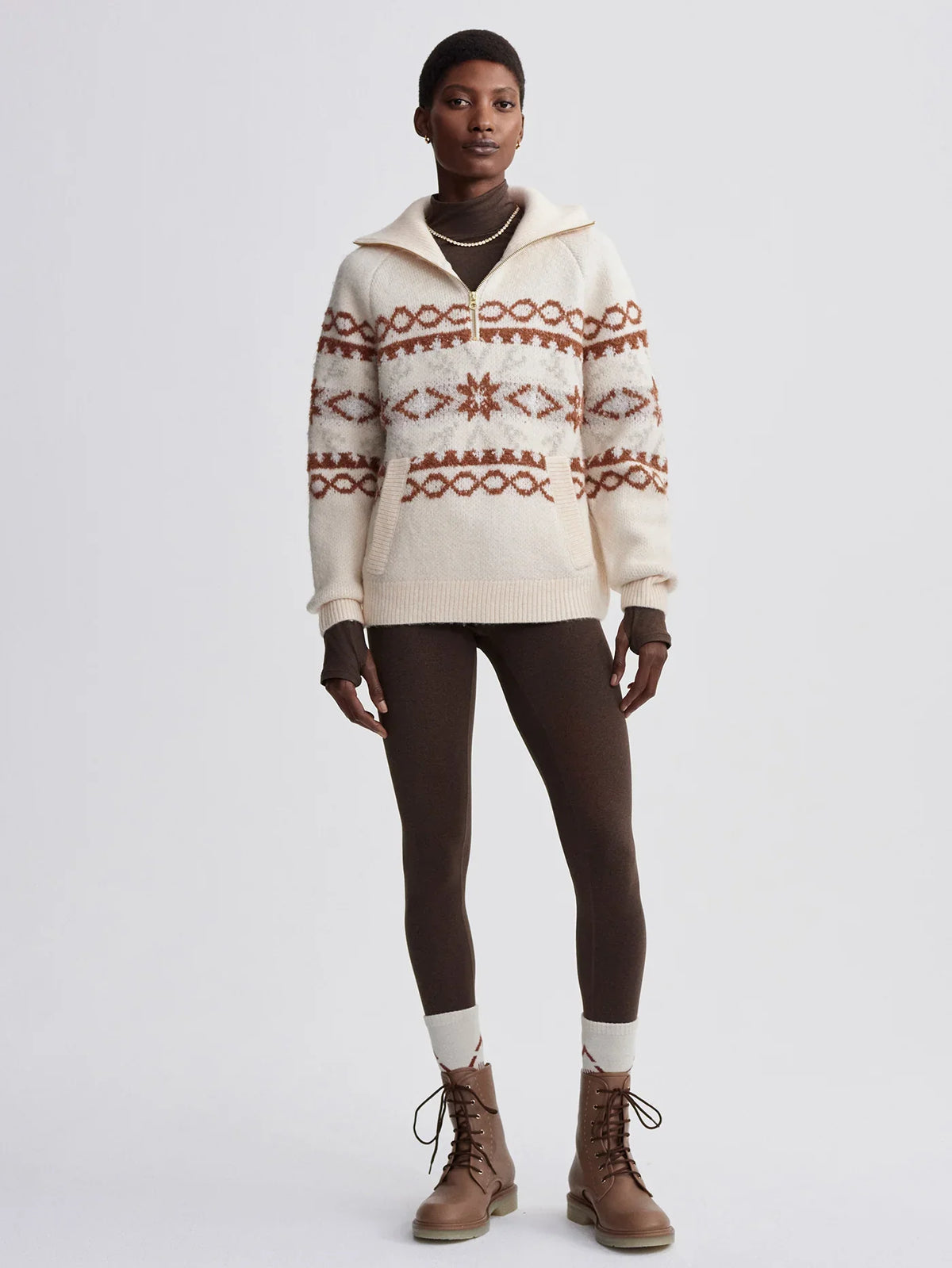 Cai Fairisle Half Zip